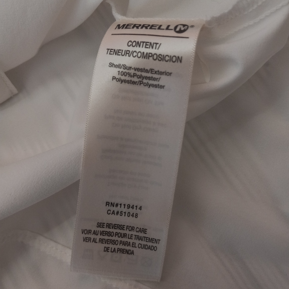 Merrell Core Woven Button Front Collar Top - Picture 6 of 7